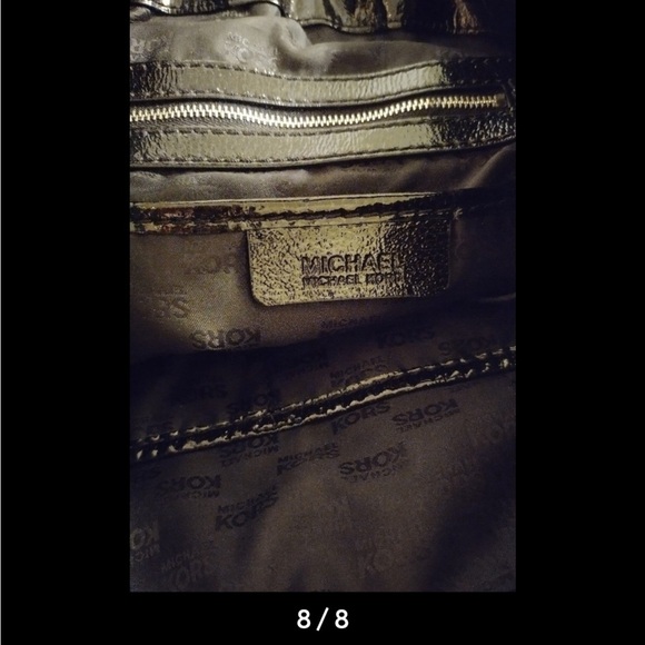 Michael Kors Astor Studded Black Patent Leather Hobo - Picture 6 of 9